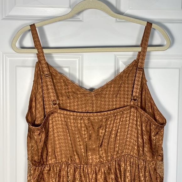 Torrid Tea Length Woven Jacquard Lace Trim Cami Dress Size 1X Sleeveless Slip - Picture 9 of 15